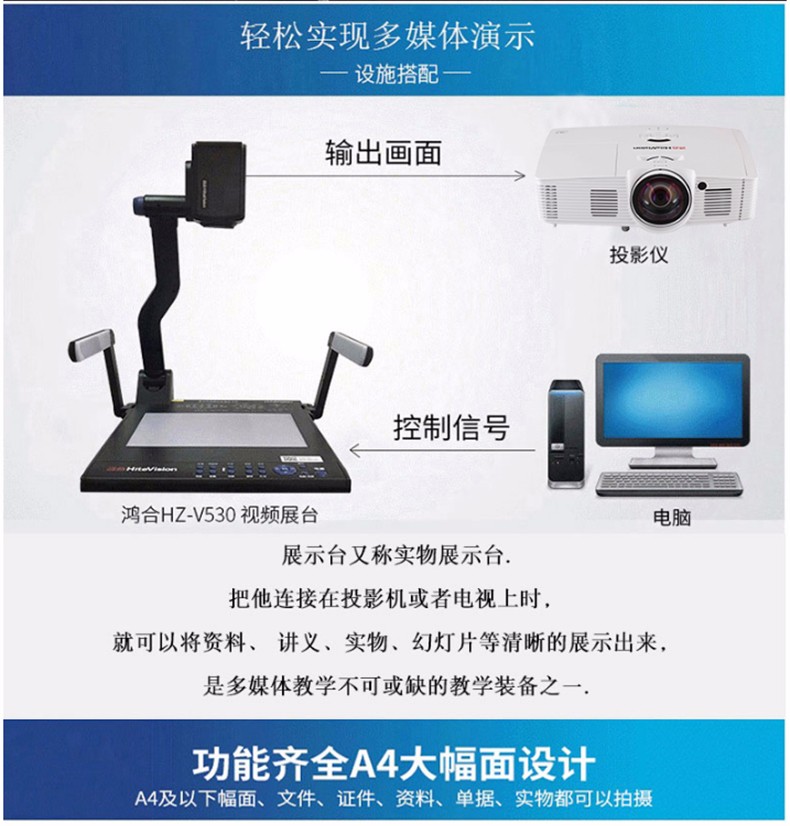 鸿合HZ-V530视频展台  500万像素